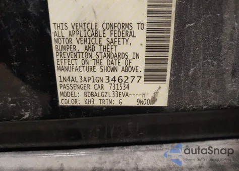 2016 Nissan Altima 2.5 S z USA, uszkodzony, nr VIN 1N4AL3AP1GN346277